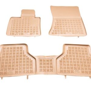 Λαστιχένια πατάκια BMW X5 E70 (2007-2013) / X6 E71 (2008-2014) - τύπου σκαφάκι - μπεζ - 3τμχ., Rezaw Plast