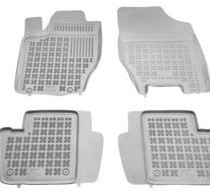 Λαστιχένια πατάκια CITROEN C4 I / II (2004-2018) / PEUGEOT 307 (2001-2008) - τύπου σκαφάκι - γκρι - 4τμχ., Rezaw Plast