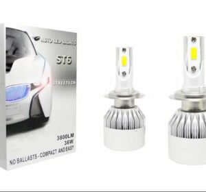Led λάμπες Η7 για μεσαία ή μεγάλα φώτα 7600 lumen , 36 Watt - COB 6000K - 2τμχ.